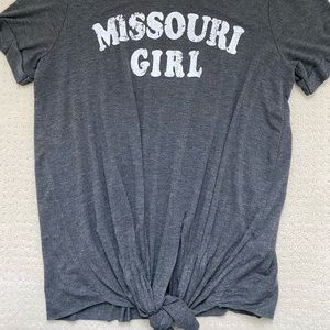 Missouri girl tshirt with tie
